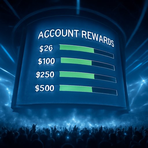 tk71 account rewards panel with progress bars